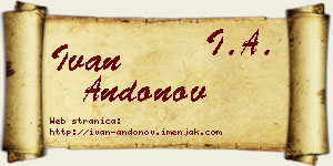 Ivan Andonov vizit kartica